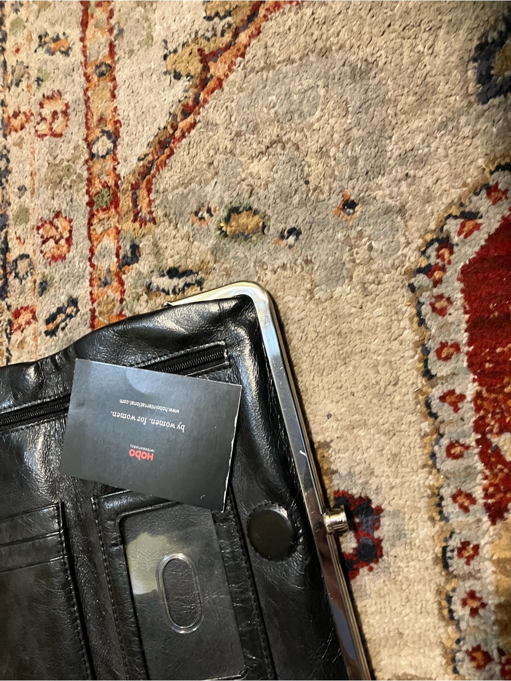Hobo International Clutch Wallet Black Leather - Picture 8 of 11